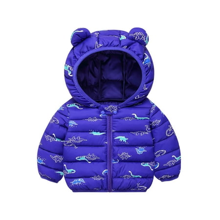 

LUOGENLI Girls Jackets Size 14-16 Lightweight Toddler Kids Baby Boys Girls Long Sleeve Cartoon Dinosaur Bunny Winter Warm Outwear Jacket Coat Bear Ears Outerwear Blue 18-24 Months