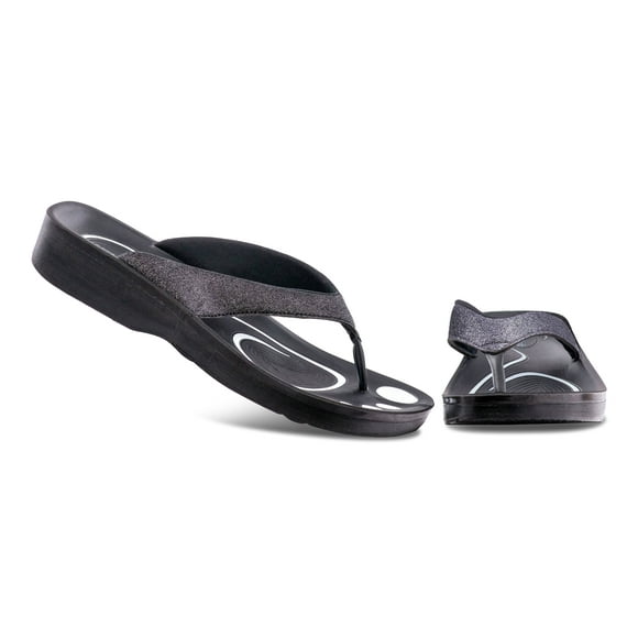 AEROTHOTIC Original Orthotic Comfort Thong Sandal Flip Flops - Crystal Grey - Womens 9