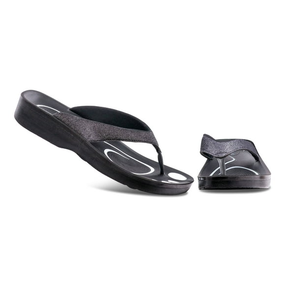 AEROTHOTIC Original Orthotic Comfort Thong Sandal Flip Flops - Crystal Grey - Womens 6
