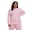 Halo Blush, variant on Women's Sweatshirt Soft French Terry Ribbed Crewneck Active Sweater Top