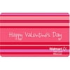 Happy Valentine's Day Stripes Gift Card