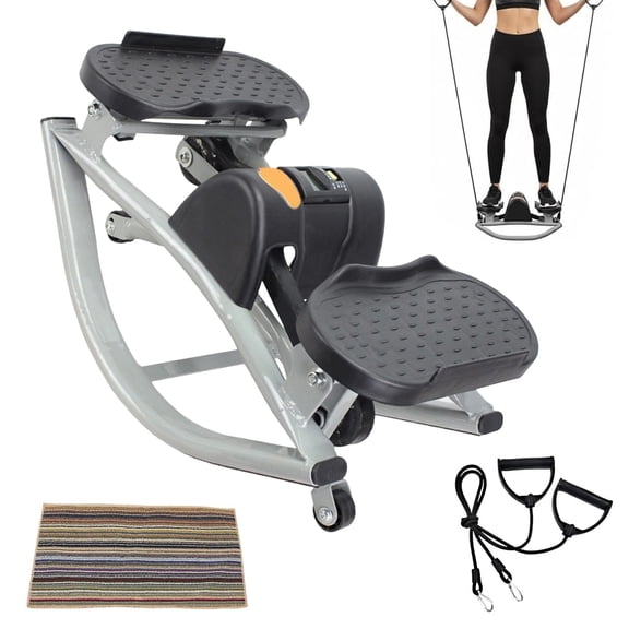 Compacts U Shape Lateral Motion Stepper for Small Space Homes Cardio Workout Digital Display Tracking Progress