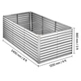 thumbnail image 6 of VEVOR Galvanized Raised Garden Bed, 8 x 4 x 3 ft, Rectangular Metal Planter Box Kit Outdoor, Bottomless Elevated Planting Box with Gloves, for Growing Flowers Vegetables, Silver, 6 of 9