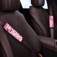 thumbnail image 3 of Chririnla Pink Cow Print Car Seat Belt Cover 2 PCS, Car Seat Belt Pads Polyester Easy to Install Durable for Truck Auto SUV, 3 of 7