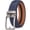 Blue, variant on Plus Large Size for Waist 33“-61“ Automatic Ratchet Belt for Men, Leather-Textured Dress Belt, Classic Click Buckle Style, Brushed Zinc Alloy Buckle, 1.38 Inch Width, Black & Brown Colors Available