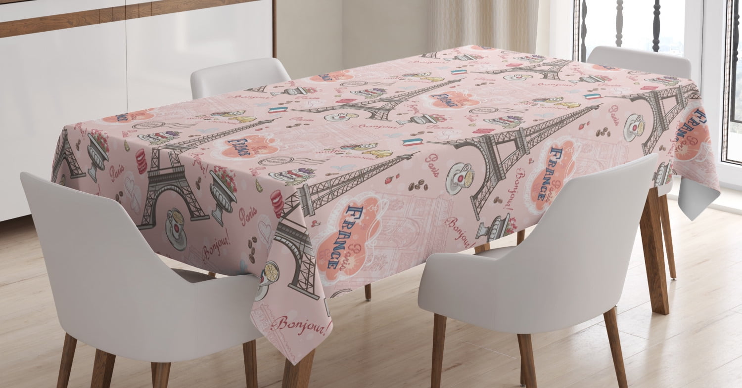 Paris Tablecloth, Romantic Elements from the Capital City of the France