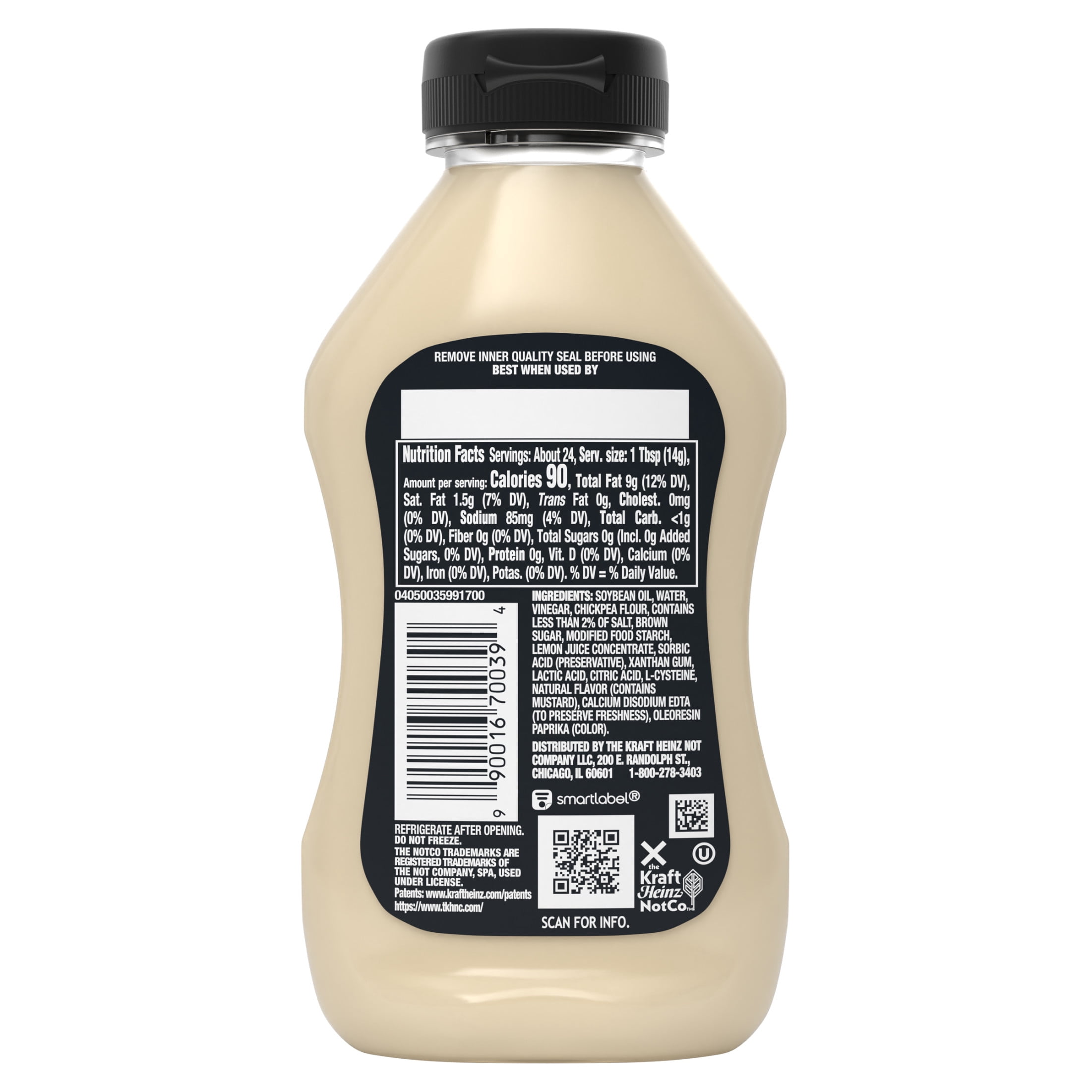 NotMayo Plant-Based Vegan Mayo, Dressing and Spread, 12 fl oz Squeeze Bottle