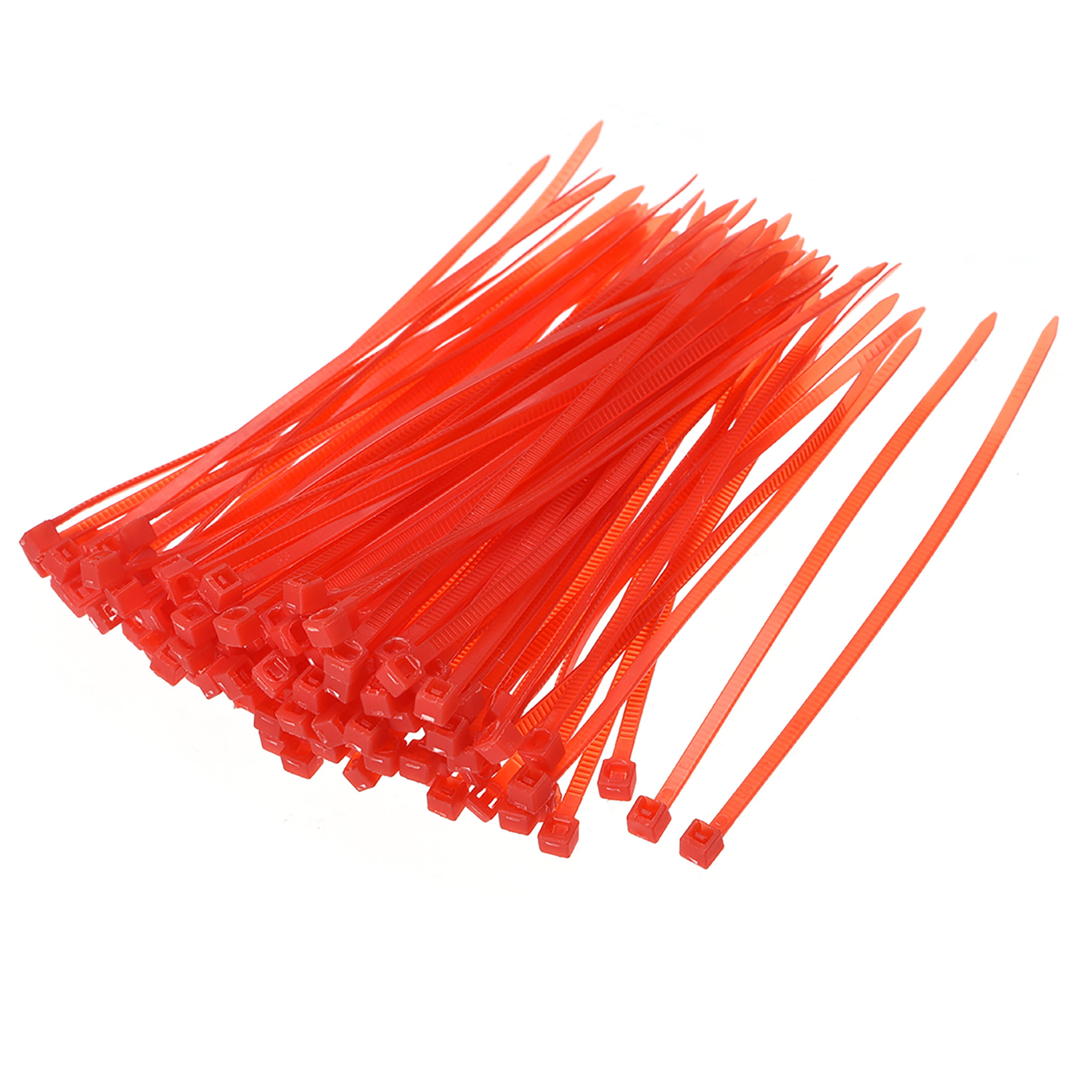 25 Heavy Duty 4" 18 Pound Cable Zip Ties Nylon Wrap Red 