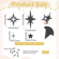 thumbnail image 3 of 8Pcs Star Wall Decor Midcentury Vintage Style Black Metal Wall Decor Rhombus Star Metal Art Sculptures Modern Wall Accents, 3 of 5