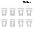 thumbnail image 3 of 50pcs Hydroponic Planting Baskets Vegetable Gardening Pots Square Soilless Culture Cups for Home (White), 3 of 9