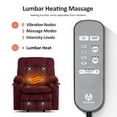 thumbnail image 6 of 21.3" Seat Width Lay Flat Dual Motor Power Recliner Lift Chair with Vibration and Heat, Infinite Position, 6 of 8