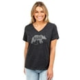thumbnail image 2 of Mama Bear Women's Fashion Relaxed V-Neck T-Shirt Tee Charcoal Grey X-Large, 2 of 3