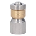 thumbnail image 1 of Pressure Washer Nozzle Stainless Steel Brass Compact Mini Drain Sewer Nozzle for Hot and Cold Water 5000 PSI G1/4in Female Thread, 1 of 9