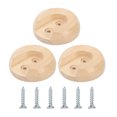 thumbnail image 1 of 6Pack Wooden Closet Rod Holders, Rod Brackets Support with Screws for 25mm Rods, 1 of 6