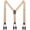 Khaki, variant on Mens Brown Button End Suspenders - Adjustable Elastic Y Shape Tuxedo Suspender