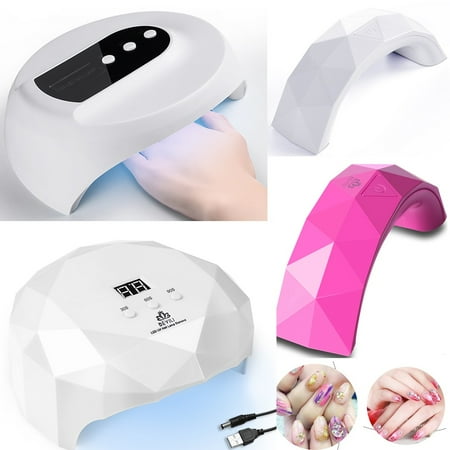 Spa Polish USB LED Nail Lamp Curing UV Light Gel Machine Dryer Polish Manicure Dry Timer Spa Kit 9/36w White 9W ()