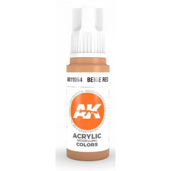 Beige Red Acrylic Paint 17ml Bottle