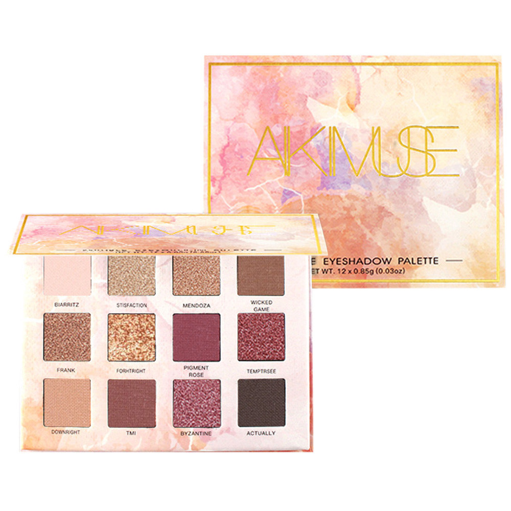 KI8jcuD Paleta De Sombras Shimmer Glitter Eye Shadow Powder Palette