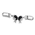 thumbnail image 1 of Blouse Châle à Clips pour Femmes, Chemise, Col de Chandail, Broche, Nœud Noir, 1 of 6