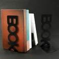 thumbnail image 7 of EGYMEN Metal Bookends, Stylish Desktop Book Holders for Organizing Books and Magazines, Durable Office Stand for Keeping Documents in Place(Black), 7 of 7