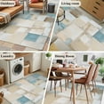 thumbnail image 6 of Blue Beige Area Rug 3x5 FT, Non Slip Entryway Bedside Carpet, Modern Abstract Color Blocks Washable Soft Floor Carpet Indoor Mat Non-Shedding Throw Rug for Dorm Kitchen Home Office, 6 of 9