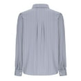 thumbnail image 6 of Heisall Womens Blouses Solid Color Lapel Collar Long Sleeve Button Front Puff Sleeve Shirts, 6 of 7