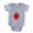 Heather Grey, variant on CafePress - Happy Strawberry - Cute Infant Baby Football Bodysuit