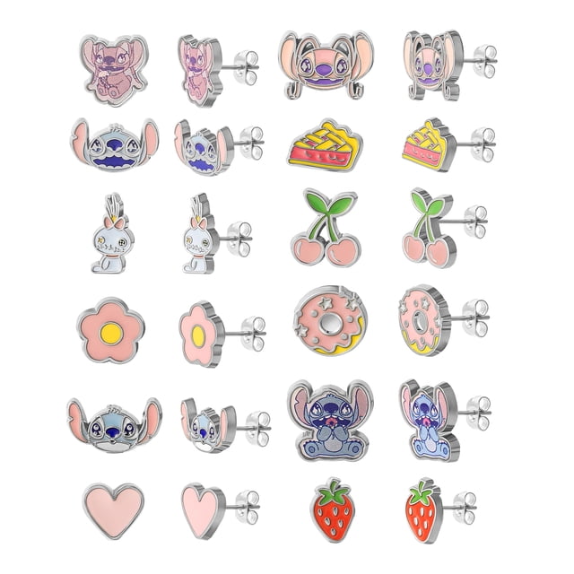 Pendientes SALLY ROSE Disney Lilo and Stitch para mujer, paquete de 12
