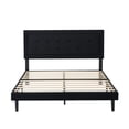 thumbnail image 2 of AENKYO Modern Platform Bed Frame with Upholstered Headboard, Full Size,Black, 2 of 8