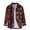Red2, variant on SHTXOZHI Mens Button Down Plaid Shirts Jacket Fall Casual Long Sleeve Collared Shirt Tops