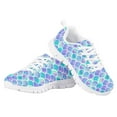 thumbnail image 4 of Pzuqiu Mermaid Tennis Shoes for Girls Size 3 Lace Up Running Sneakers Breathable Mesh Athletic Shoes Comfortable Walking Shoes, 4 of 7