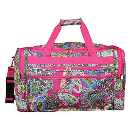 World Traveler 22-inch Travel Duffel Bag - Pink Multi Paisley