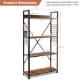 thumbnail image 4 of Costway 4 -Tier Industrial Bookshelf Open Storage Bookcase Display Shelf for Home Office, 4 of 10