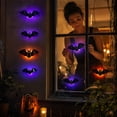thumbnail image 4 of Halloween Bats Wall Decorations, Light‑Up 3D Bat Window Decals, LED Glowing Silhouette Ornaments for Indoor Outdoor Halloween Party Decor, 4 of 4