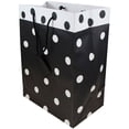 thumbnail image 2 of JAM Paper Matte Gift Bags, 10 x 13 x 6, 24/Pack, Black & White Polka Dot, Large, 2 of 2