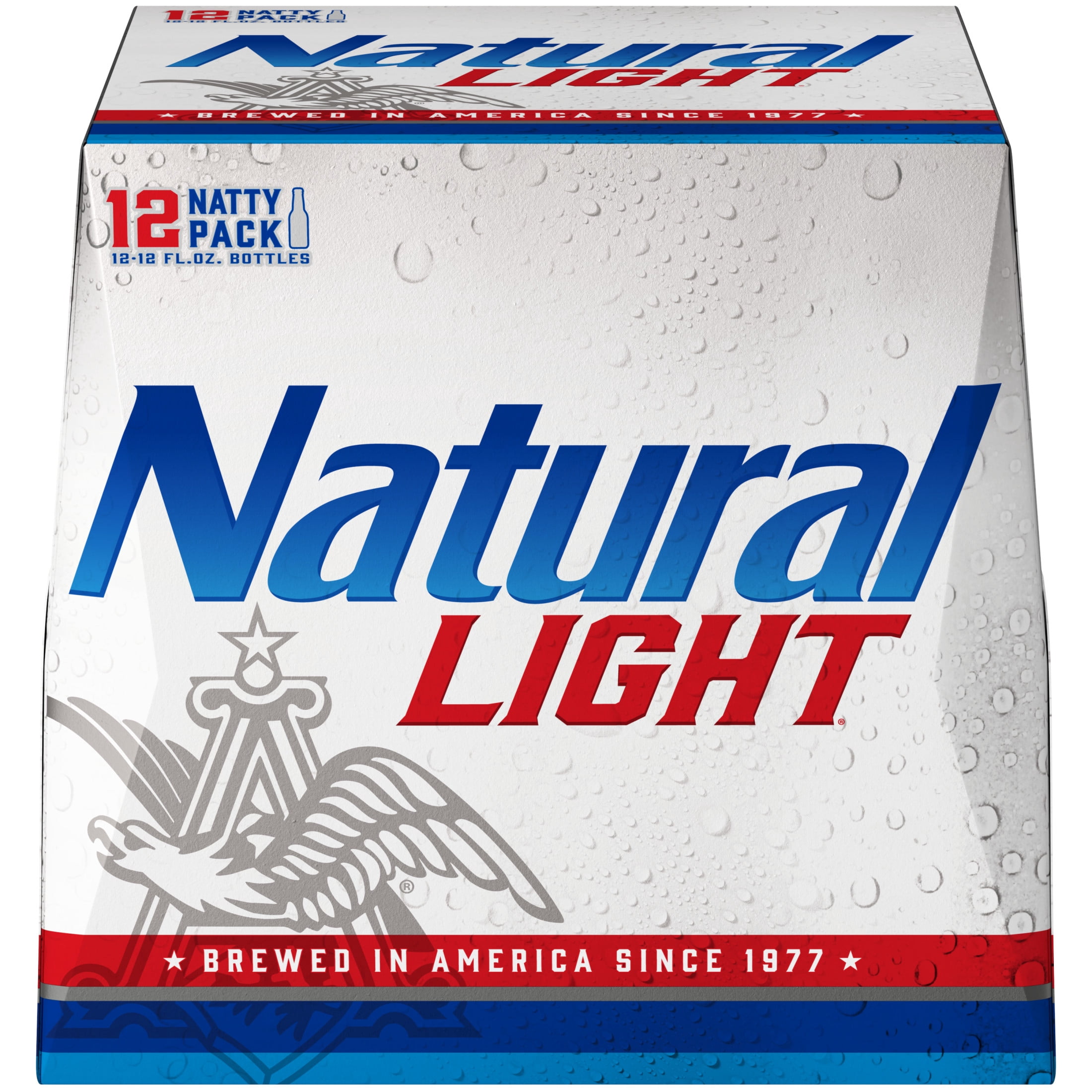 Natural Light American Lager Beer 12 pack 12 fl oz Glass Bottles 4.2% ABV