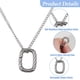 thumbnail image 4 of Collar porta anillos de acero inoxidable, cadena de protección para anillos, joyas para bodas, compromisos, cumpleaños, San Valentín, regalos para esposas, enfermeras y damas., 4 of 9
