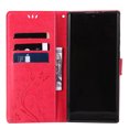thumbnail image 4 of Cute Butterfly Phone Case for Samsung Galaxy S24 Ultra (2024) - Lightweight Faux Leather/TPU Folio Wallet Case with View Stand / Card Slots Features, Protective Portable Cover Shell, Red, 4 of 7