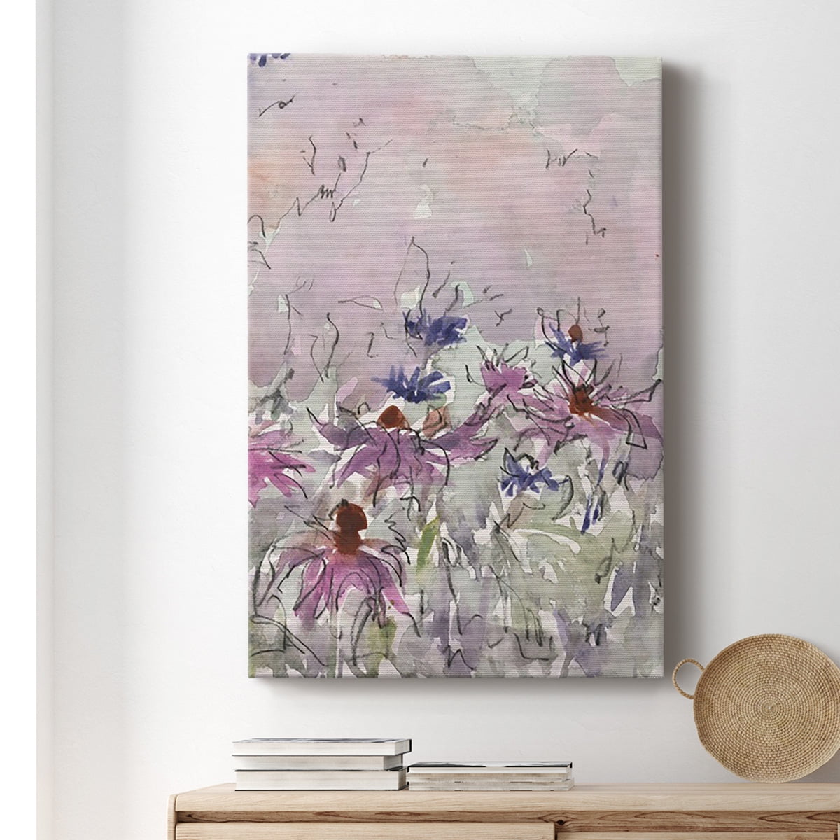 Floral Entertainment I Premium Gallery Wrapped Canvas - Ready to Hang