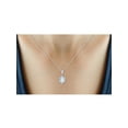 thumbnail image 4 of JewelersClub 1 1/7 Carat T.G.W. Aquamarine And White Diamond Accent Sterling Silver Pendant, 18", 4 of 4