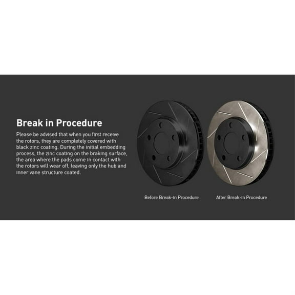 R1 Concepts Slotted Black Disc Brake Rotor Set WCPN1-58000