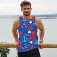 thumbnail image 6 of Picia Nautical Animals Printed Men’s Performance Tank, Men's Workout Tank Top Moisture-Wicking Tank Top Muscle tee, Breathable Workout Shirt-XX-Large, 6 of 7