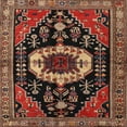 thumbnail image 1 of Ahgly Company Indoor Square Traditional Orange Brown Medallion Area Rugs, 5' Square, 1 of 6