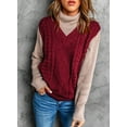 thumbnail image 6 of DOKOTOO Women's Plus Size Red V Neck Sleeveless Pullover Sweater Vest Knitted Top, 6 of 11