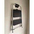 2pcs 4in Steel Wall Mount Ladder and Wheelbarrow Hanger, Matte Black