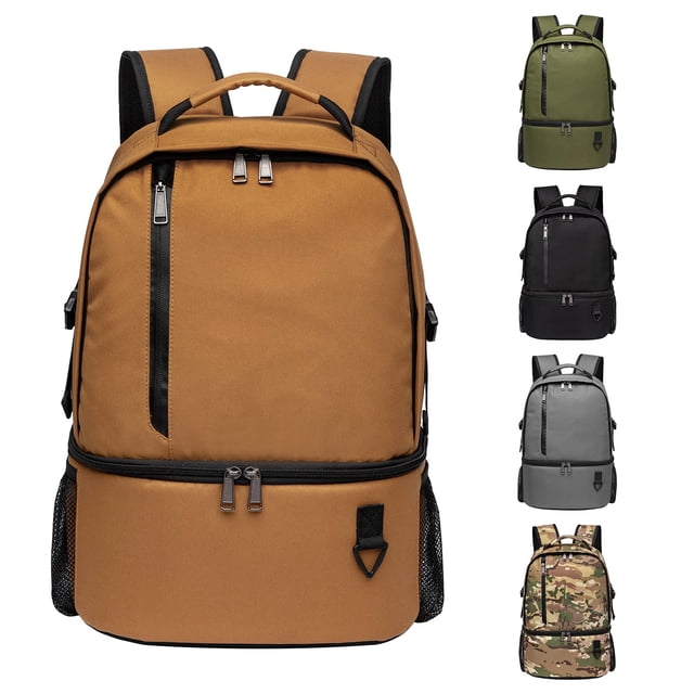 Mochila térmica TUGUAN con aislamiento para 38/42 latas, doble piso, marrón