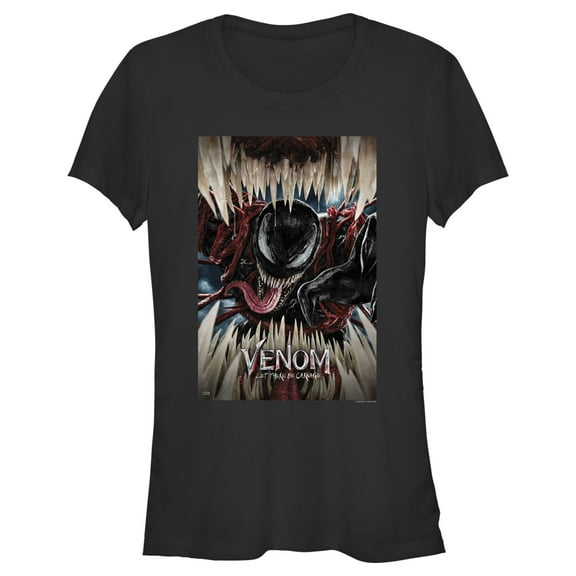 Junior's Marvel Venom: Let There be Carnage Razor Teeth  Graphic Tee Black Medium