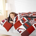 thumbnail image 4 of Homewish Cartoon Vehicle Truck Full Size Comforter Sets, Construction Car Bedding Comforter Set, Red Patchwork Plaid Reversible Bedding Sets, Luxury Bedroom Decor, 3 Pieces, 4 of 8