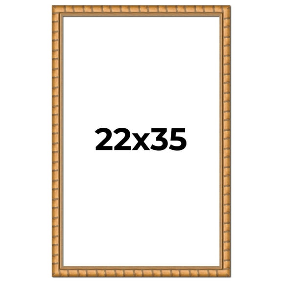 22x35 Frame Gold Real Wood Picture Frame Width 1.5 inches | Interior Frame Depth 0.5 inches |