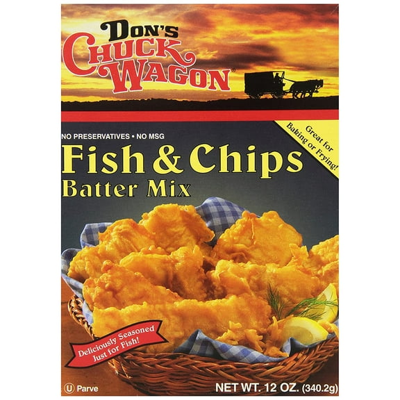 Pack of 6, Dons Chuck Wagon Fish & Chips Batter Mix, 12 oz